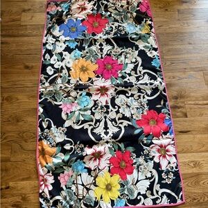 Johnny Was Floral beach blanket with Vibrant Colors